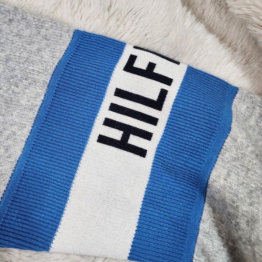 Tommy Hilfiger Mens Gray Turtle Neck Wool Blend Sweater Spellout Size XL Soft - Picture 3 of 7